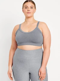 Light Support Fluid Seamless Ribbed Sports Bra
