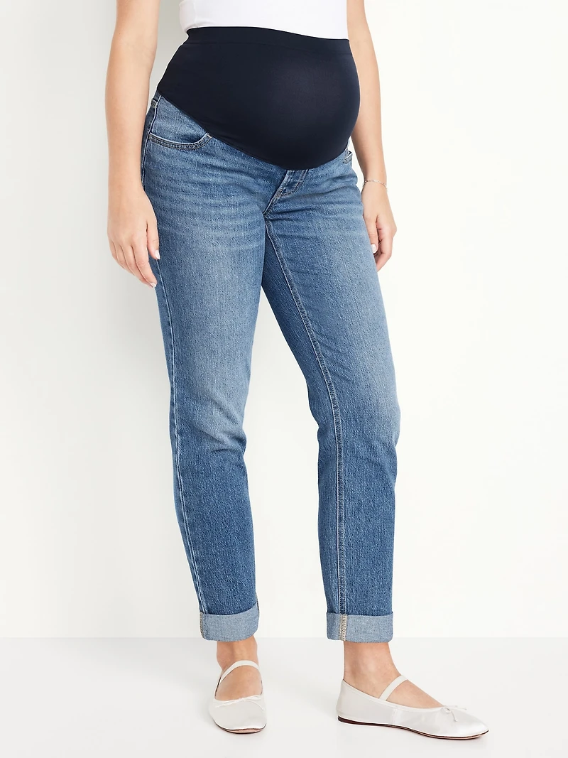 Maternity Full Panel Wow Boyfriend Jeans