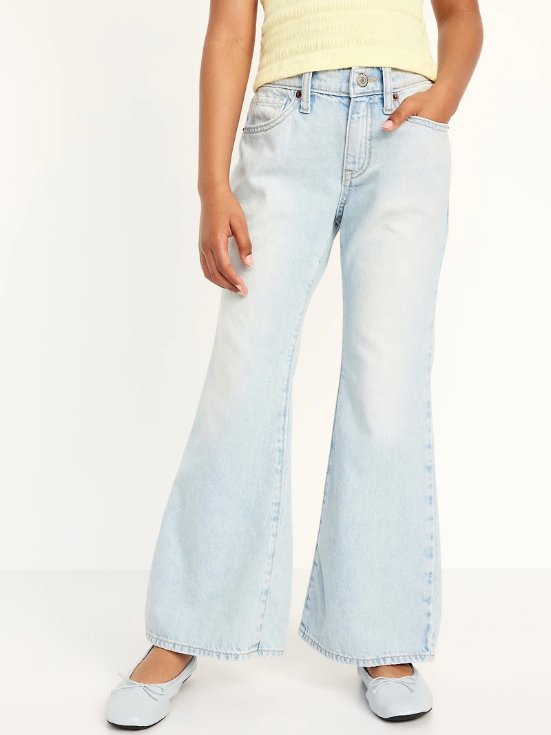 High-Waisted Super Baggy Flare Jeans for Girls