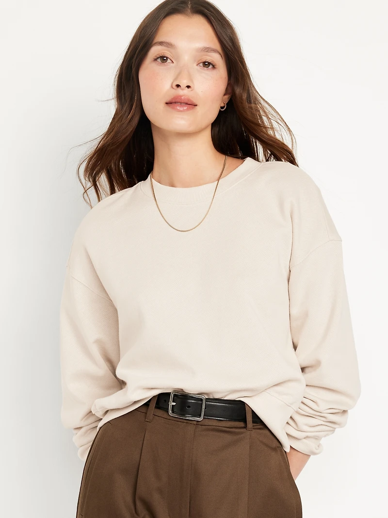 SoComfy Drop-Shoulder Crew-Neck Sweatshirt