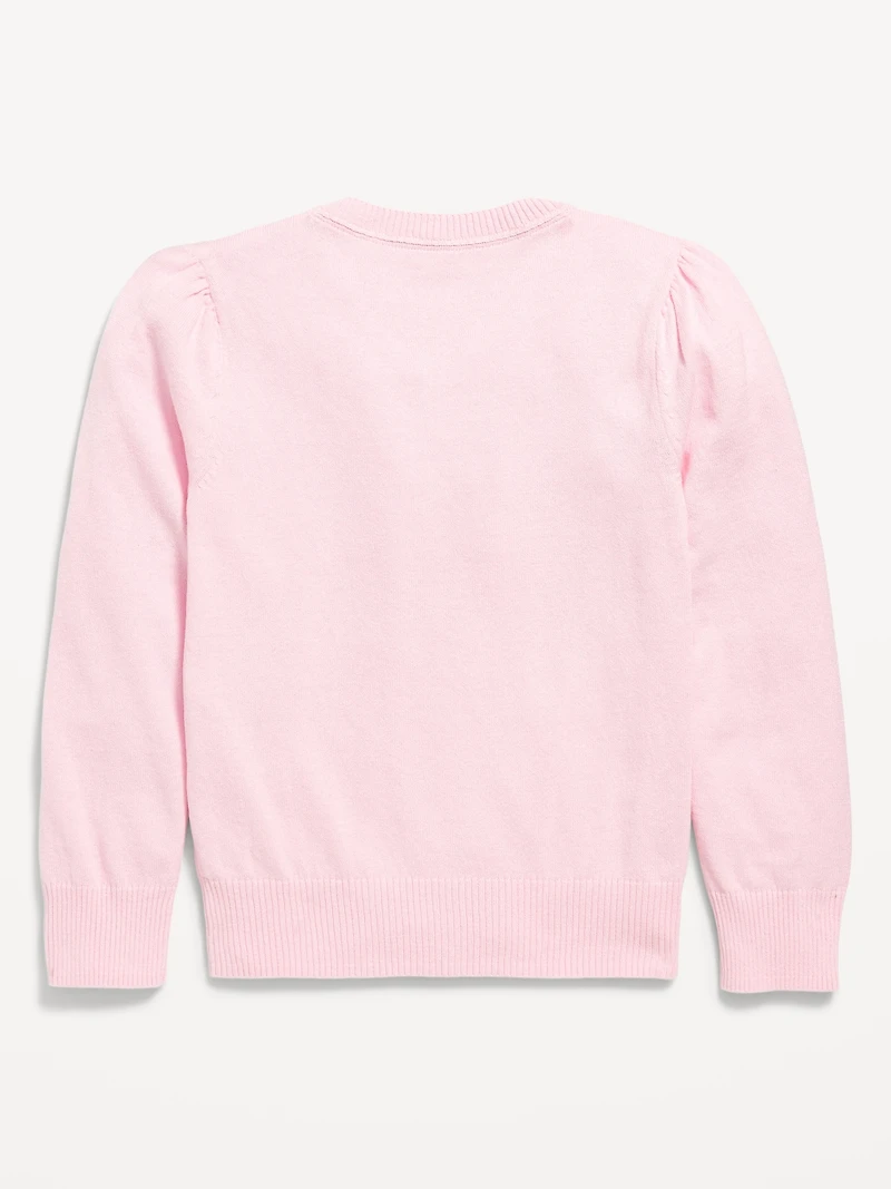 School Uniform Button-Up Cardigan for Girls