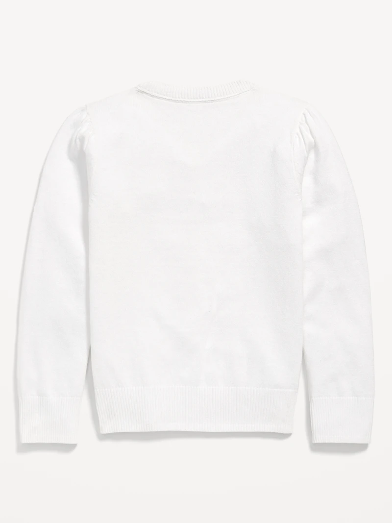 School Uniform Button-Up Cardigan for Girls