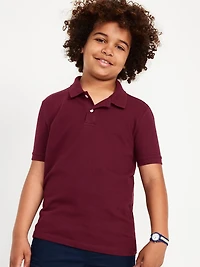 School Uniform Pique Polo Shirt for Boys
