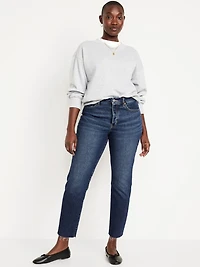 High-Waisted Button-Fly OG Straight Ankle Jeans