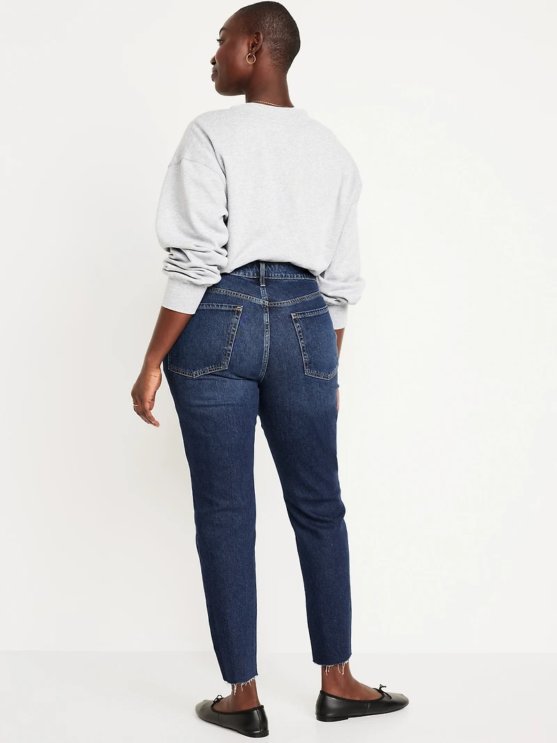 High-Waisted Button-Fly OG Straight Ankle Jeans