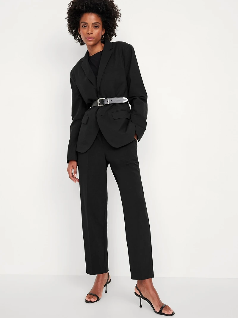 High-Waisted Billie Straight Ankle Trouser