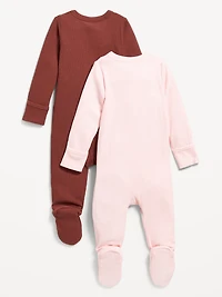 2-Way-Zip Sleep & Play Footed One-Piece 2-Pack for Baby