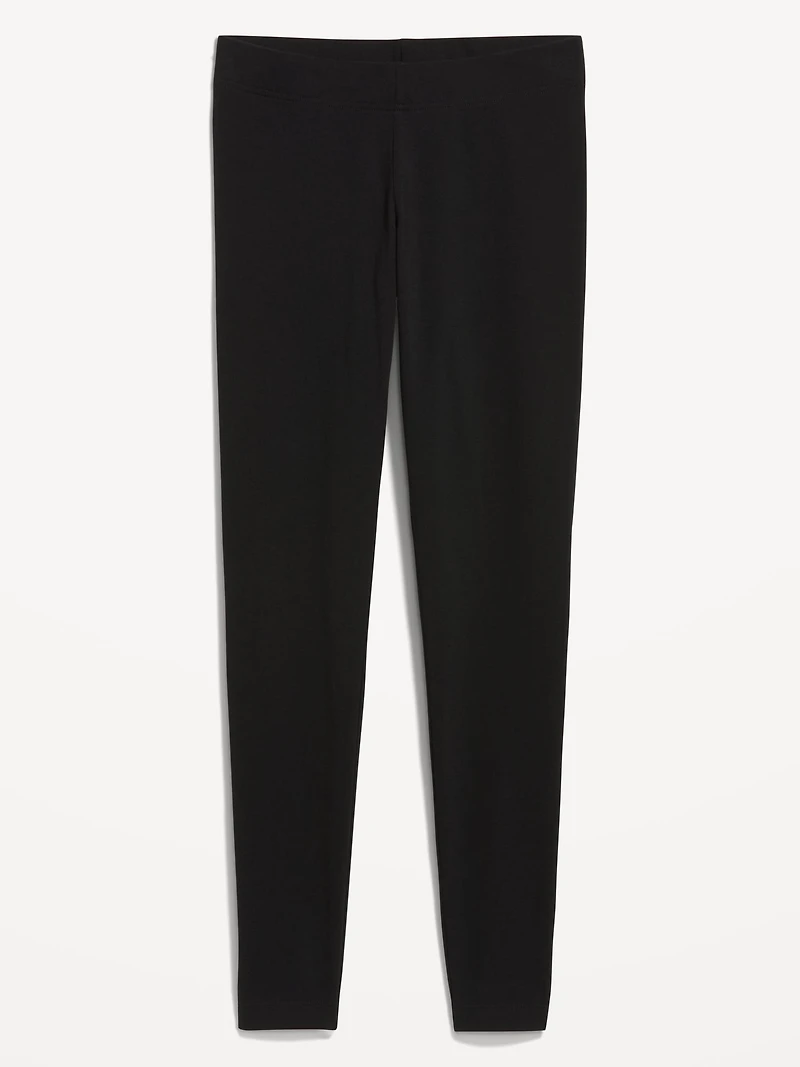 Mid-Rise Jersey Fashion Layering Leggings