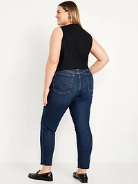 High-Waisted Button-Fly OG Straight Ankle Jeans
