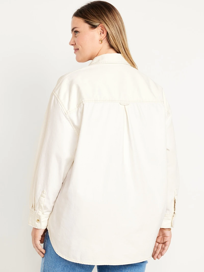 Boyfriend Button-Down Jean Tunic