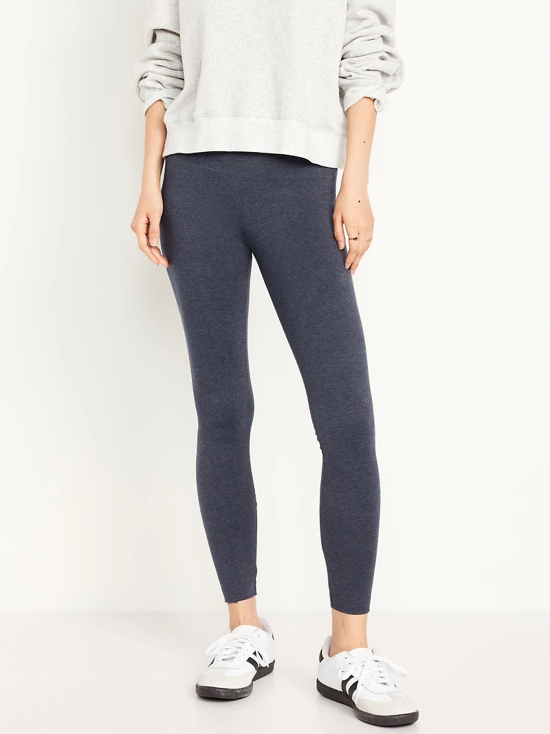Mid-Rise Jersey Fashion Layering Leggings