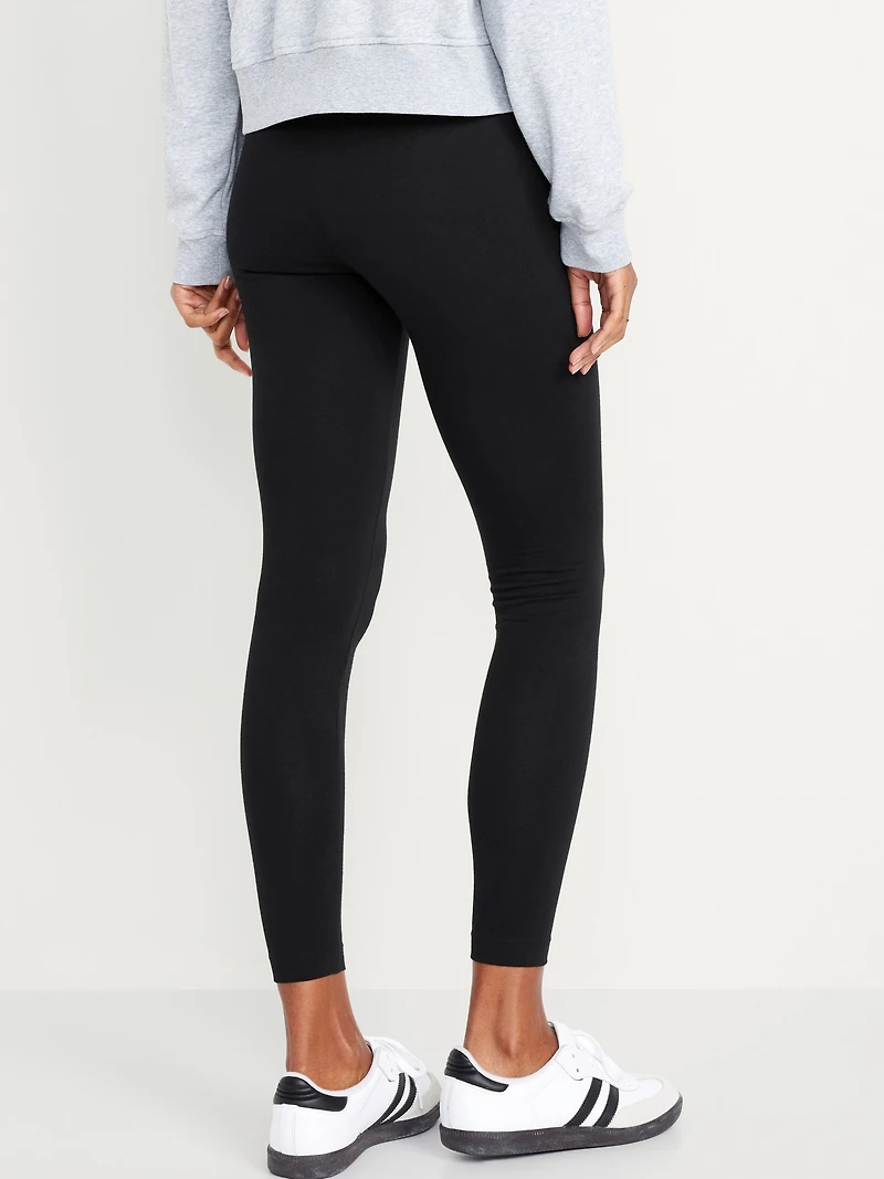 Mid-Rise Jersey Fashion Layering Leggings