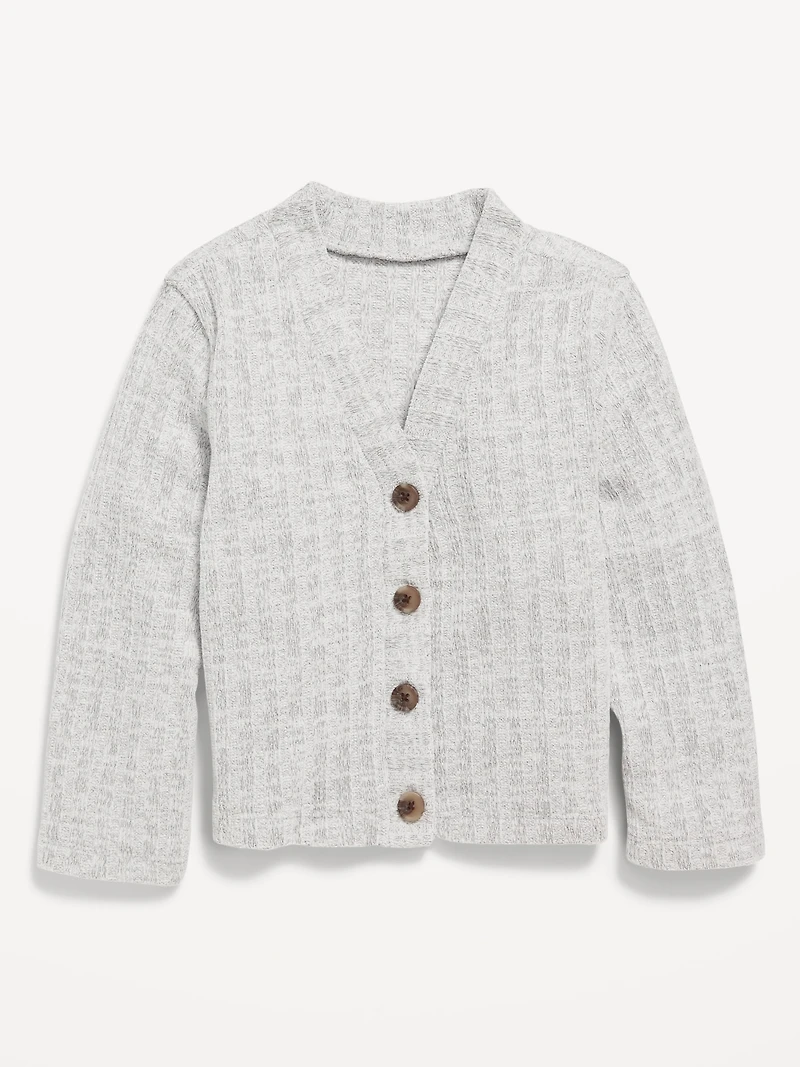 Cropped Button-Front Cardigan Sweater for Toddler Girls