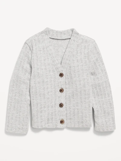Cropped Button-Front Cardigan Sweater for Toddler Girls