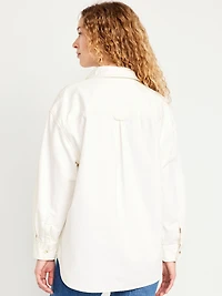 Boyfriend Button-Down Jean Tunic