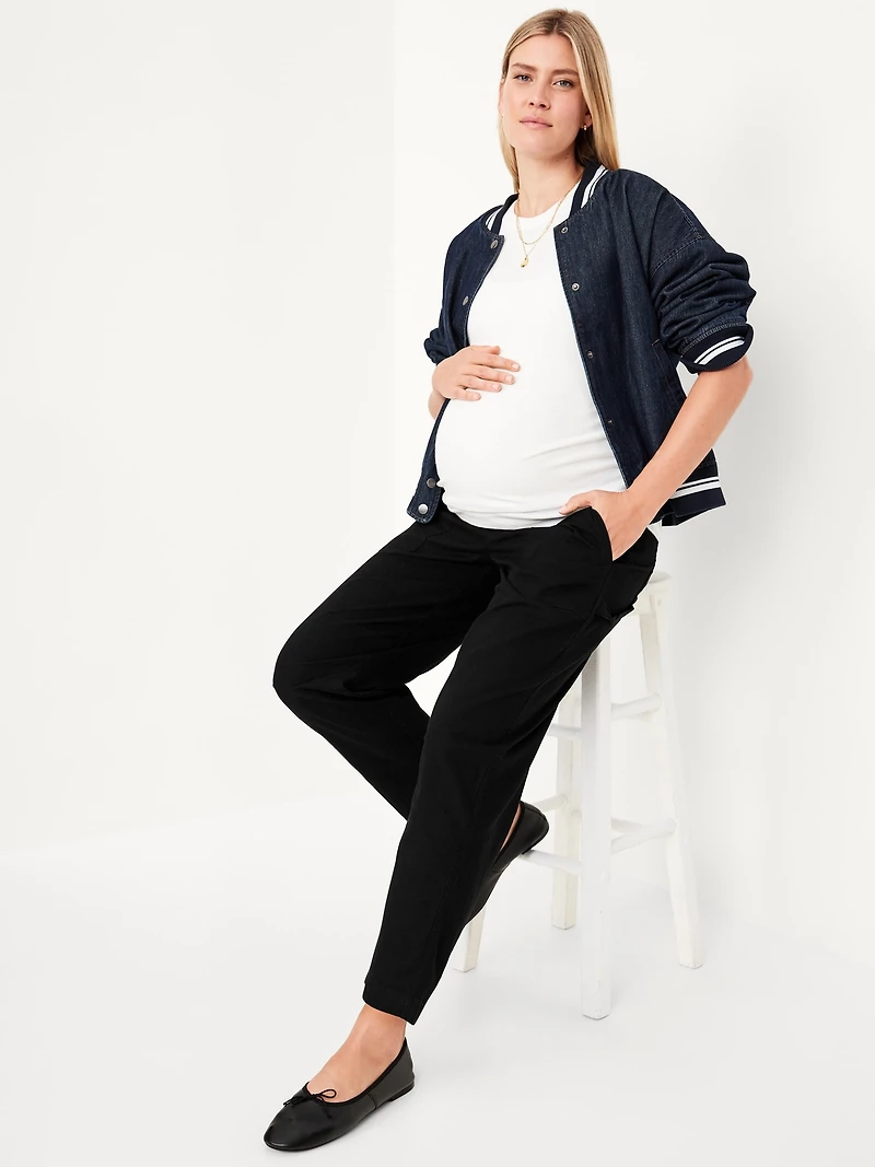 Maternity Rollover Waist Pulla Utility Pants