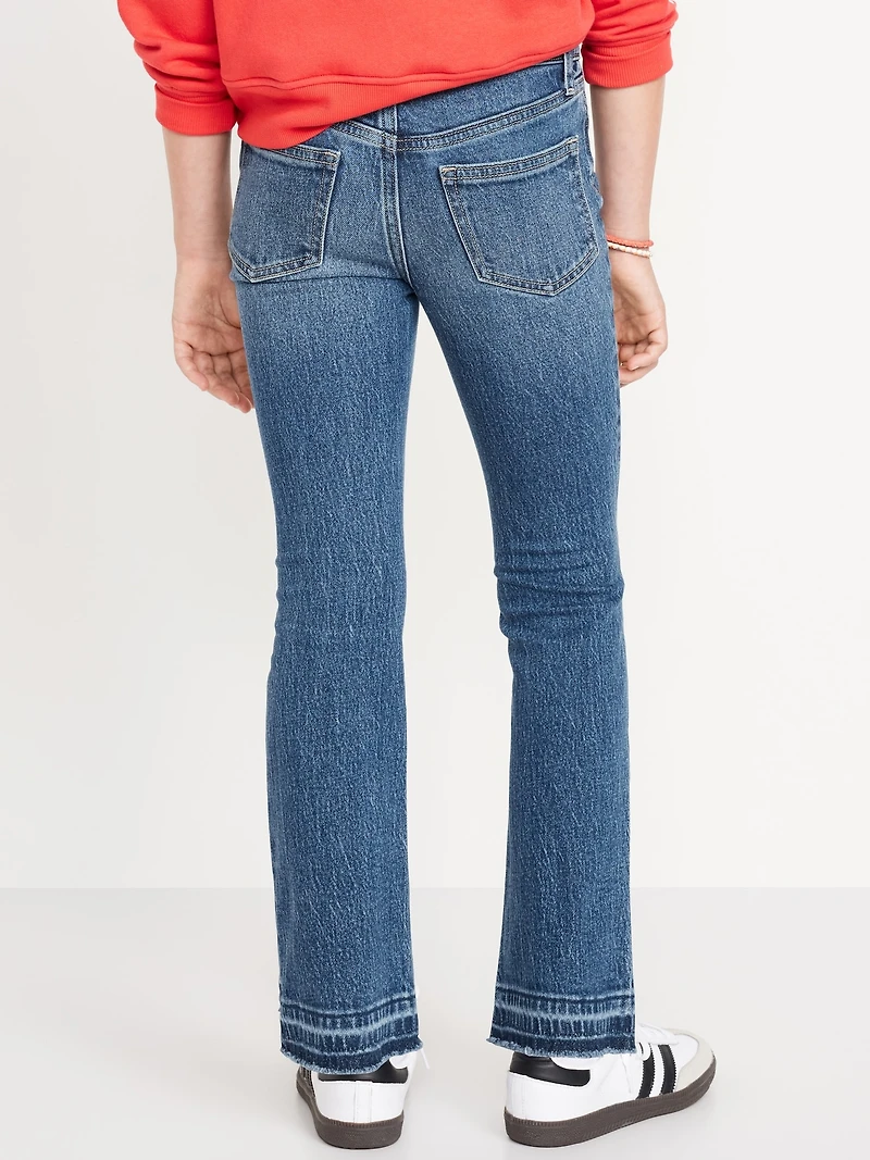 High-Waisted Ripped Flare Jeans for Girls