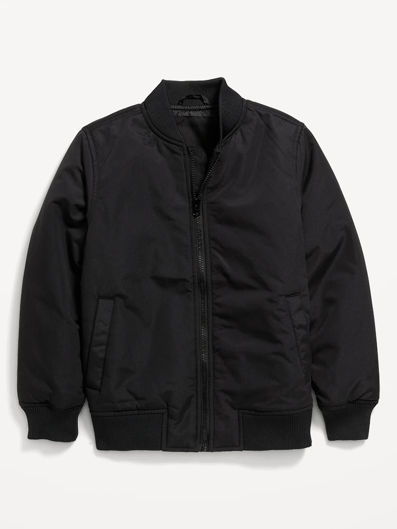 Zip-Front Bomber Jacket for Boys