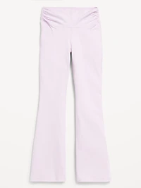 High-Waisted PowerChill Side-Ruched Flared Leggings for Girls