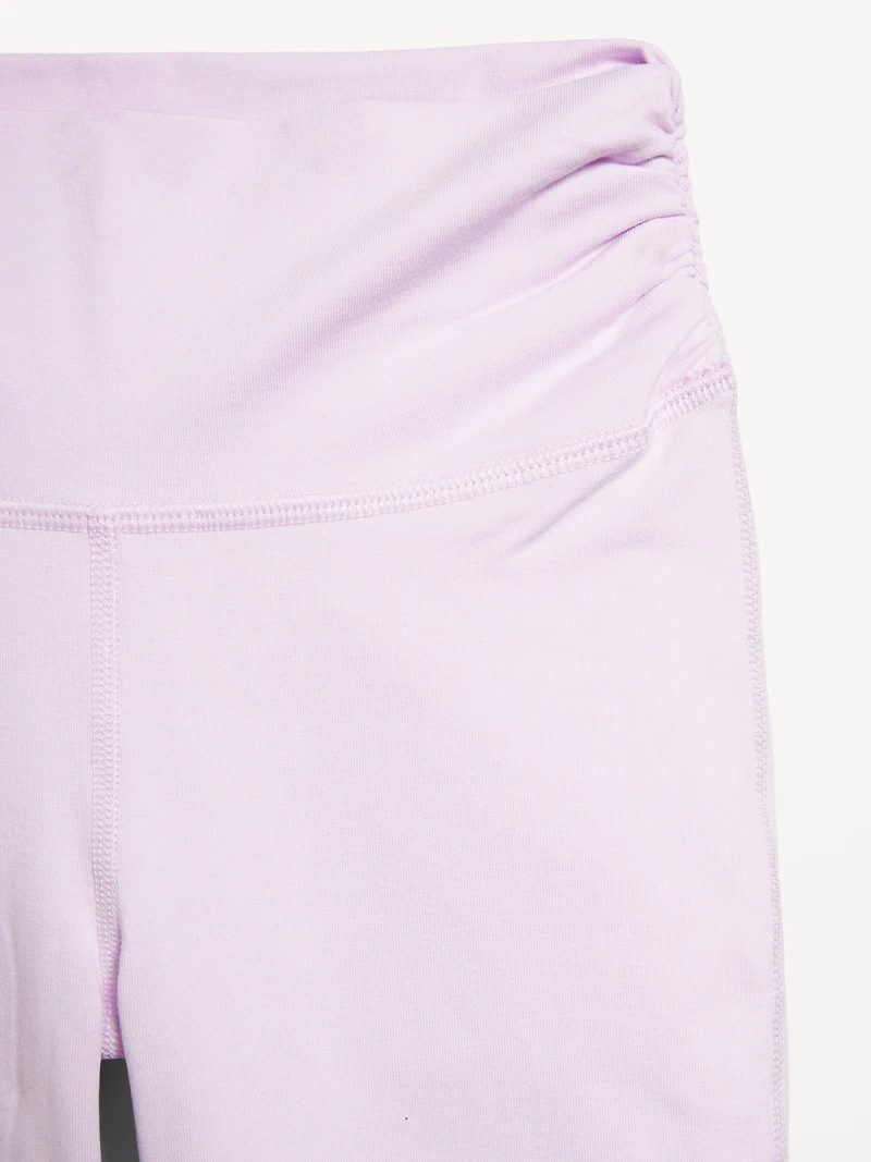 High-Waisted PowerChill Side-Ruched Flared Leggings for Girls