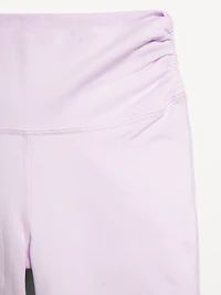 High-Waisted PowerChill Side-Ruched Flared Leggings for Girls