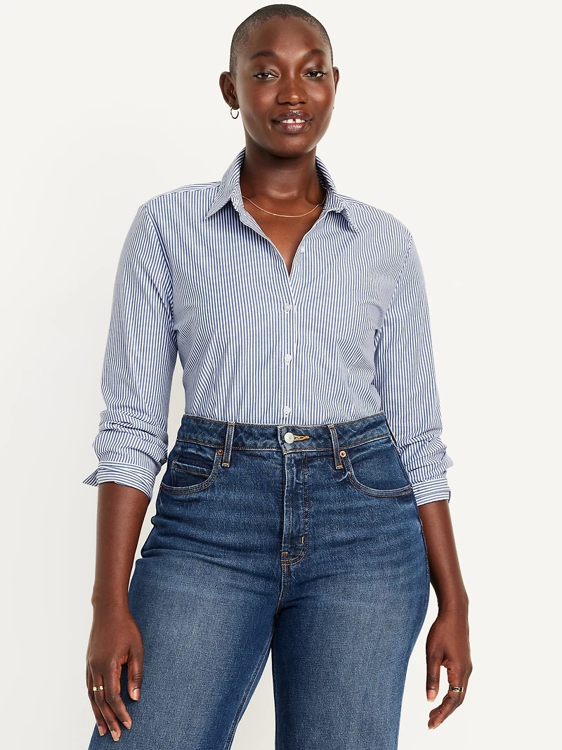 Slim Button-Down Striped Shirt