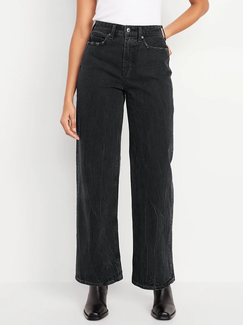 Curvy Extra High-Waisted Wide-Leg Jeans