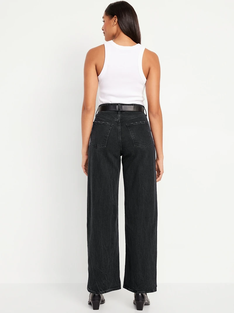 Curvy Extra High-Waisted Wide-Leg Jeans