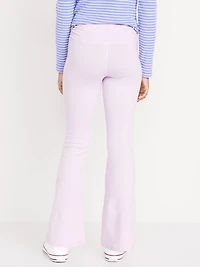 High-Waisted PowerChill Side-Ruched Flared Leggings for Girls