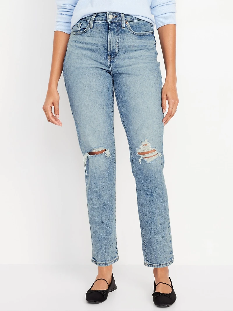 Curvy High-Waisted OG Straight Ankle Jeans