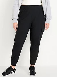 High-Waisted SleekTech Cargo Joggers