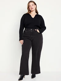 Curvy Extra High-Waisted Wide-Leg Jeans