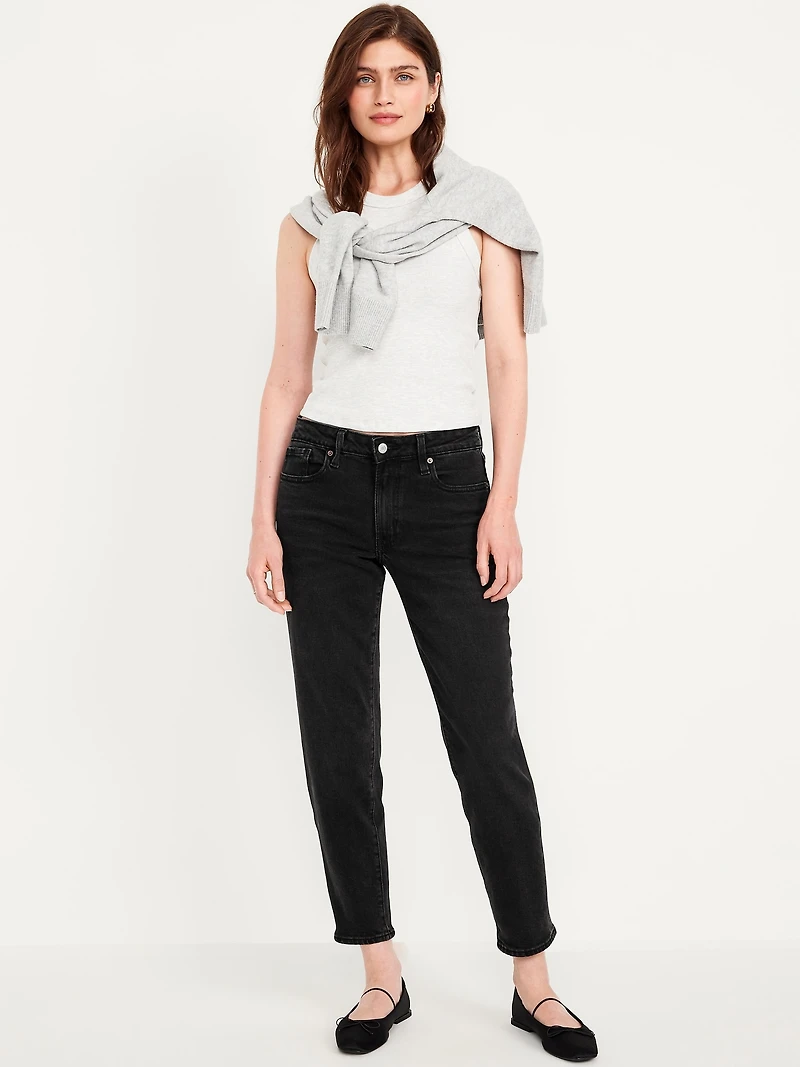 Mid-Rise OG Straight Ankle Jeans