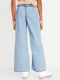 High-Waisted Baggy Wide-Leg Pull-On Jeans for Girls