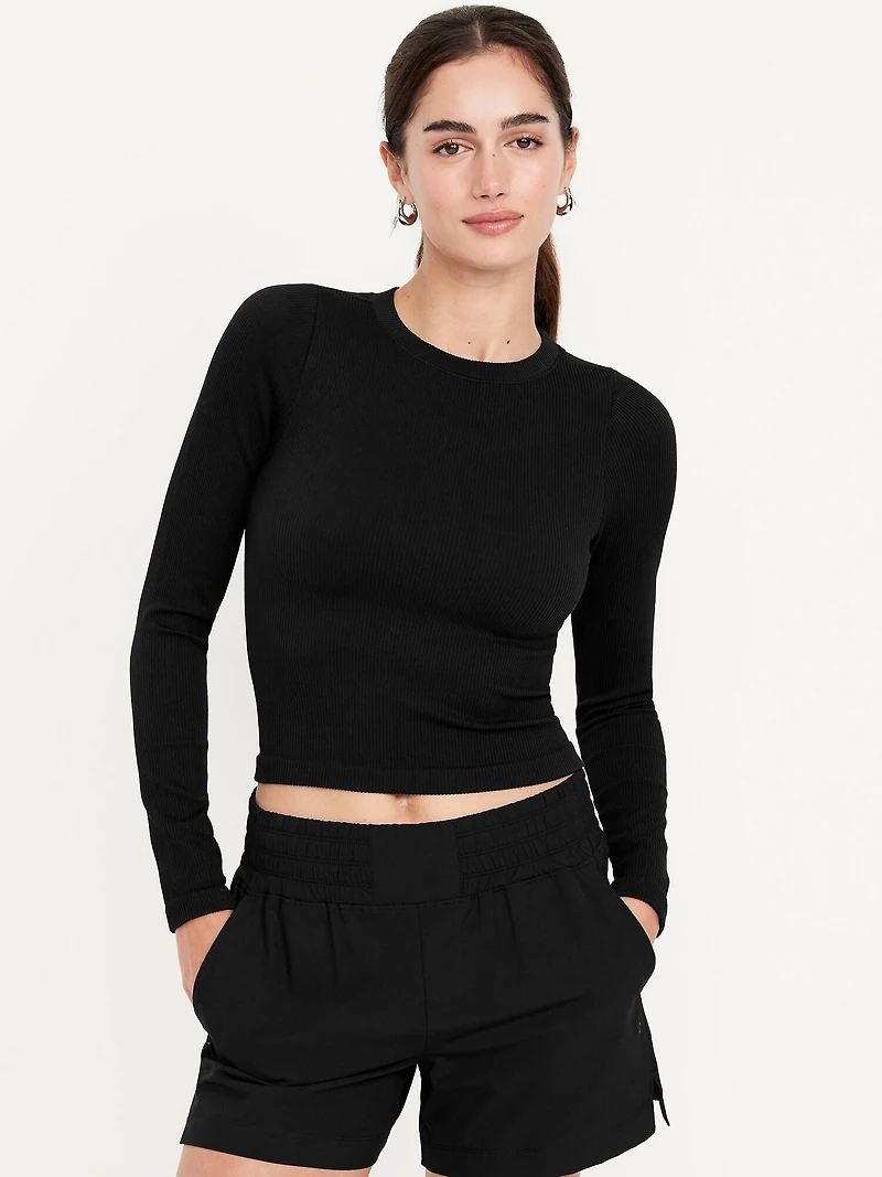 Exhale Seamless Fitted Rib T-Shirt