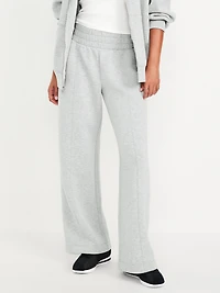 High-Waisted Bounce Fleece Wide-Leg Sweatpants