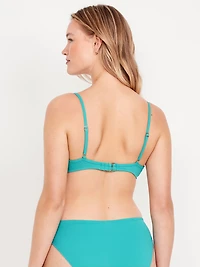 Textured Underwire Balconette Swim Top