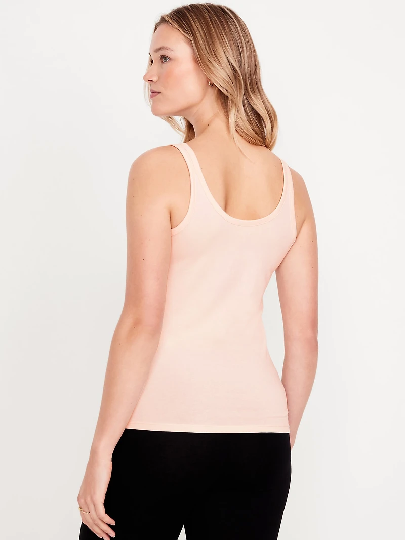 First-Layer Scoop-Neck Tank Top