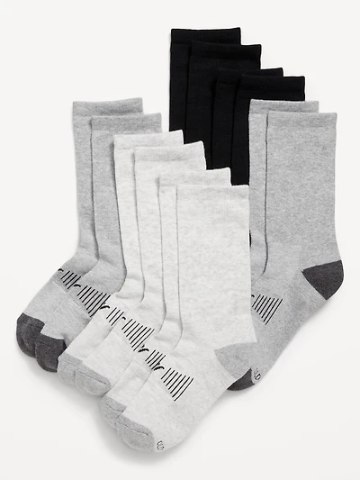 Gender-Neutral Crew Go-Dry Socks 6-Pack for Kids