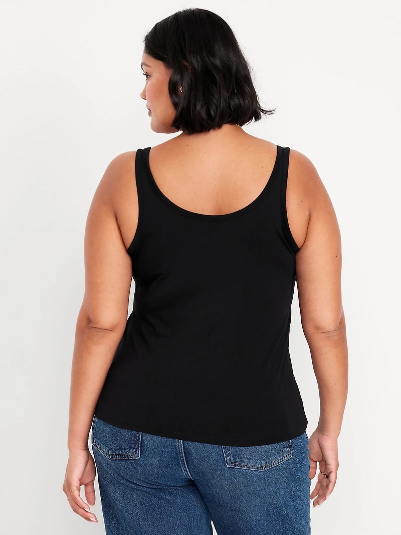 First-Layer Scoop-Neck Tank Top