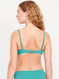Textured Underwire Balconette Swim Top