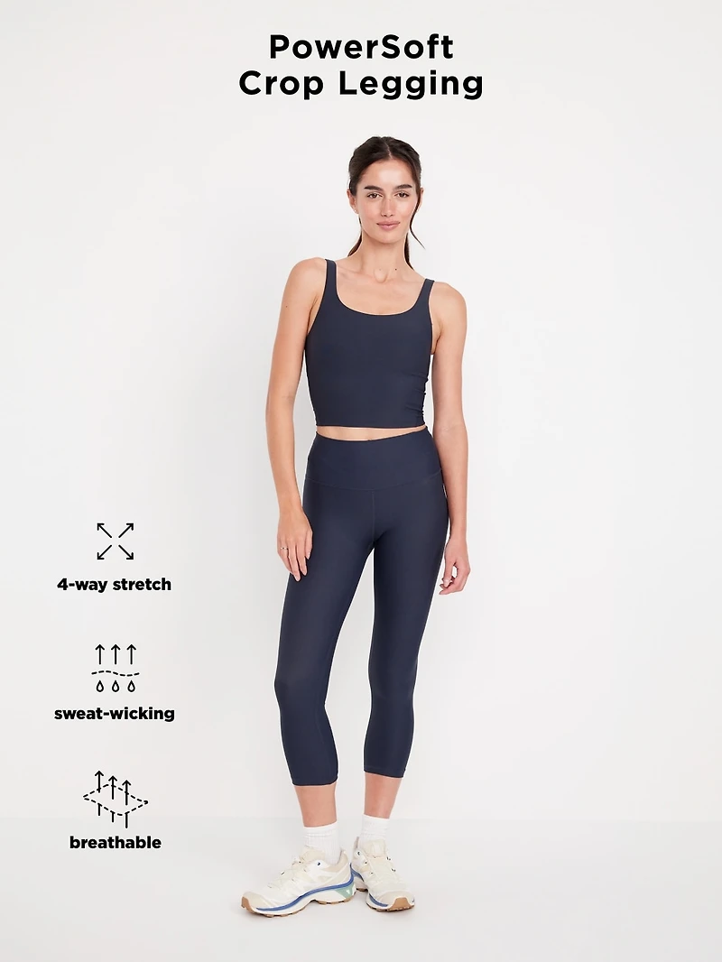 High-Waisted PowerSoft Crop Leggings