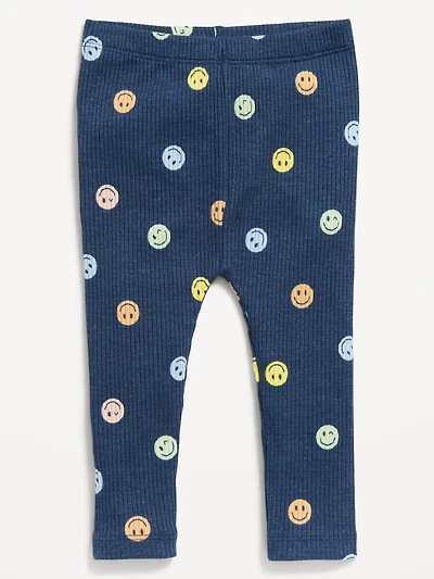 Printed Rib-Knit Leggings for Baby