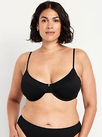 Textured Underwire Balconette Swim Top