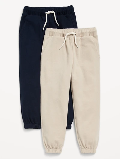 French-Terry Jogger Sweatpants 2-Pack for Toddler Boys