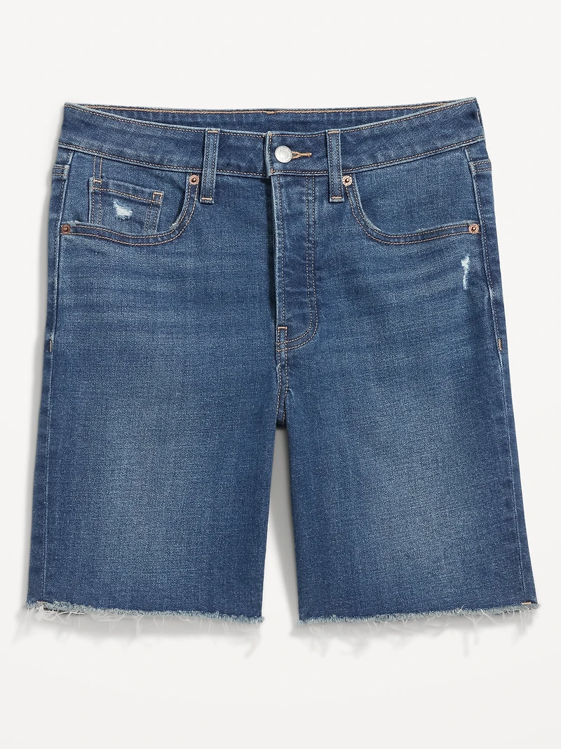 High-Waisted OG Button-Fly Jean Shorts -- 7-inch inseam