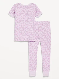 Printed Snug-Fit Pajama Set for Toddler Girls