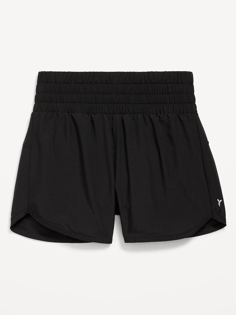 High-Waisted Dolphin-Hem Run Shorts for Girls