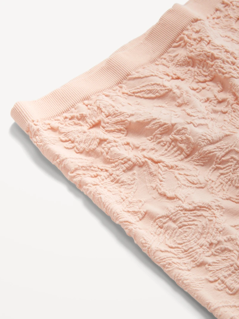 Mid-Rise Seamless Lace Boyshort Underwear