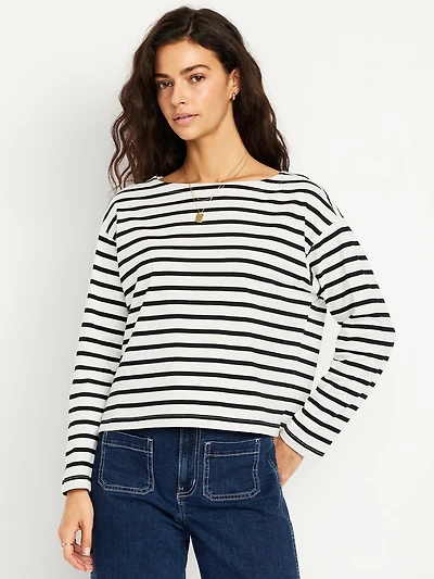 Long-Sleeve Mariner Loose T-Shirt